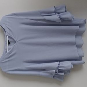 Ann taylor woman top light blue. Bell sleeves